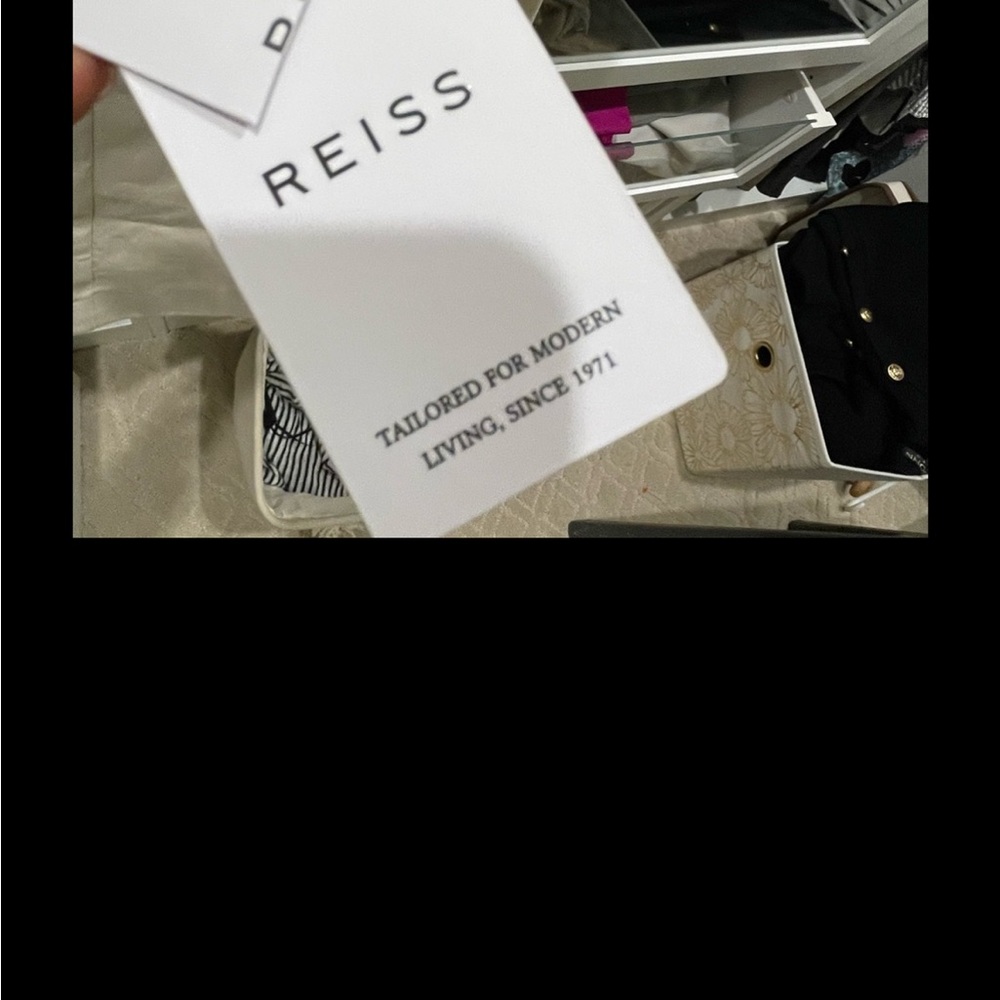 Reiss Cream Wide-Leg Trousers - Picture 7 of 7